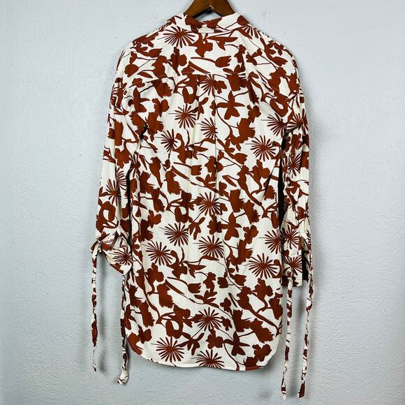 Sunday in Brooklyn Button Up Shirt Dress Floral Print Collar - XS - Picture 4 of 5